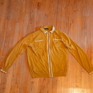 Paul Fredrick Men's Cotton Zip-Up Sweater M